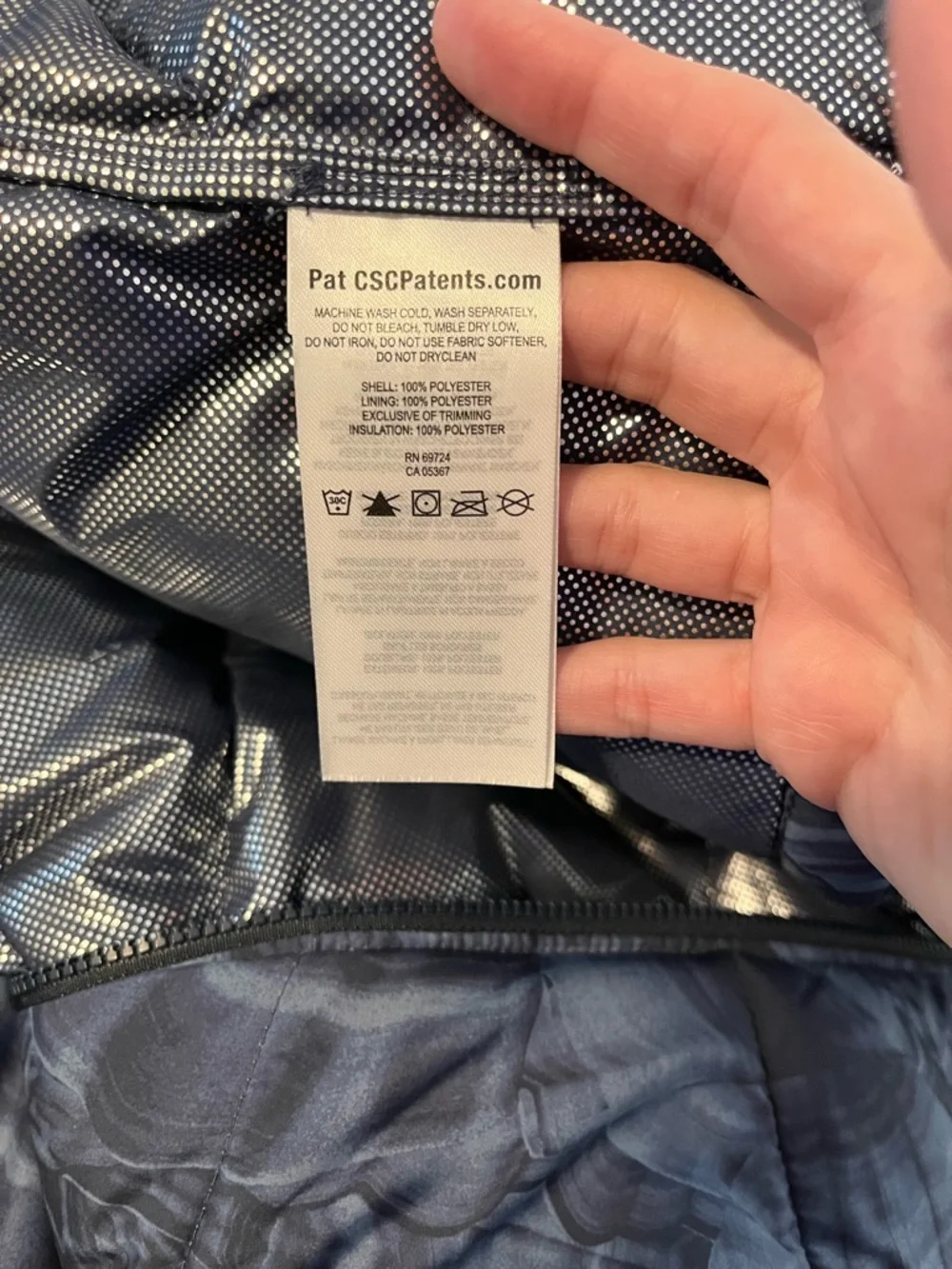 Columbia Omni Heat Full Zip hooded puffer jacket‎ blue marbled tie dye size XL
